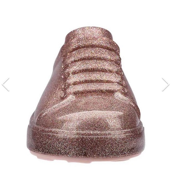 Mini Melissa Pink Glitter Sneakers Slip-On - Picture 2 of 12